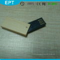 Поворотный УДП тиснение логотипа Бамбук 32 Гб USB флэш-накопитель